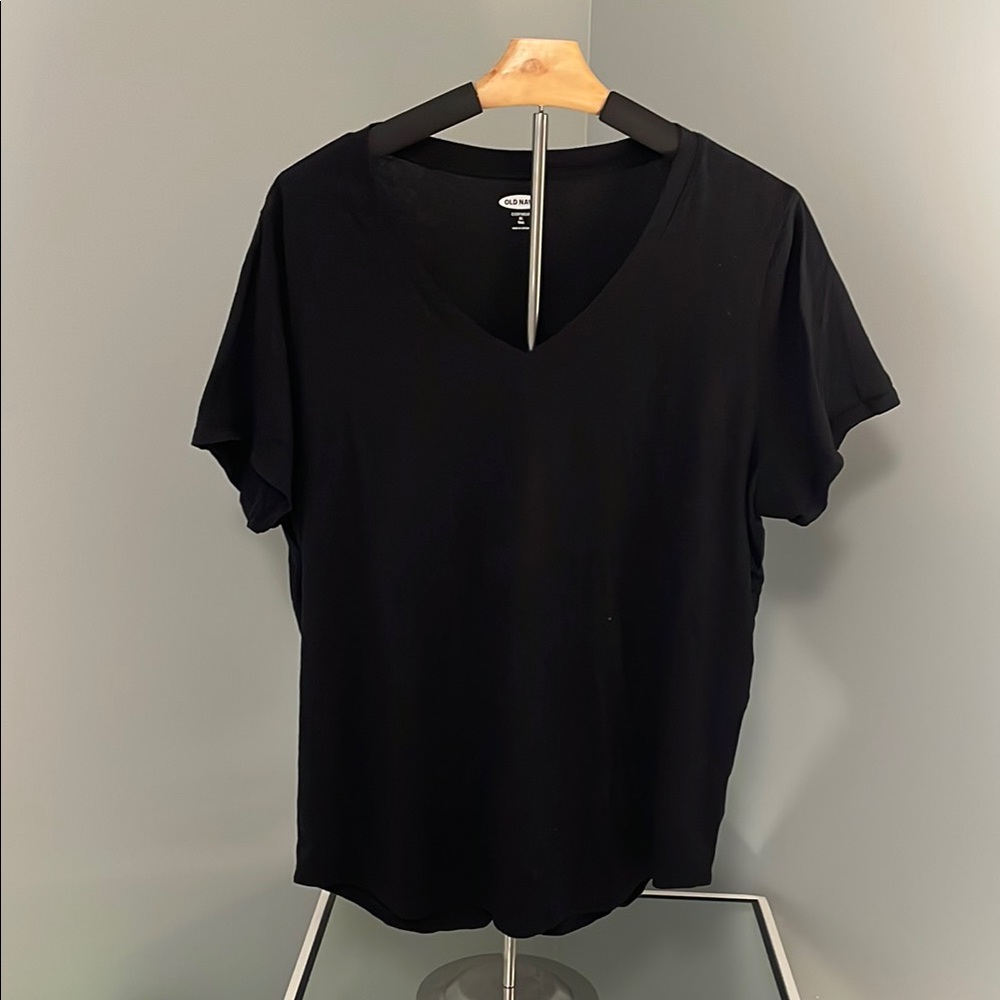 Old Navy Black V-Neck Everywhere Short Sleeve Tee XL Tall